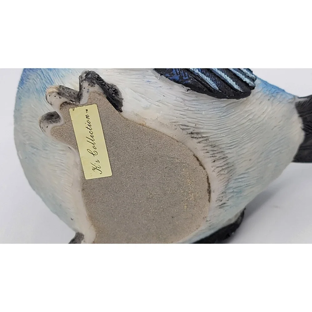 Set Of 5 Lovely Resin Colorful Bird Blue Figurines Cardinal Warbler